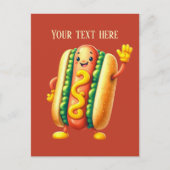 Carte Postale mignon amateur de hotdog ajouter du texte (Devant)