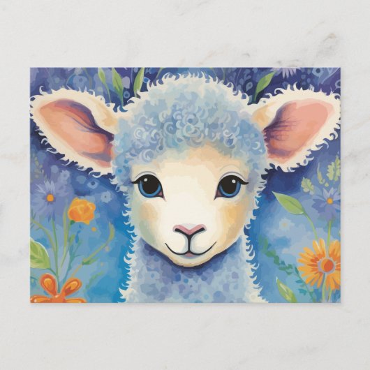 Carte Postale Mignon Bébé Mouton (Devant)