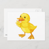 Carte Postale mignon canard caricature (Devant / Derrière)