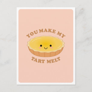 Carte Postale Mignon Citation de Tartine aux Œufs Kawaii Amour N
