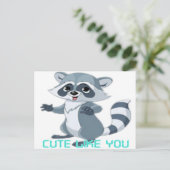 Carte Postale mignon comme vous "racoon " (Debout devant)
