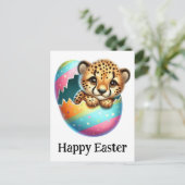 Carte Postale Mignon Drôle Cute Chiot Chacal de Pâques (Debout devant)