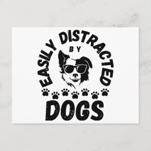 Carte Postale Mignon facilement distrait par les chiens amateurs