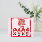 Carte Postale Mignon Gnome Drôle de la Saint-Valentin Cœurs Amou (Debout devant)