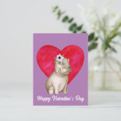 Carte Postale Mignon Hippo Valentine (Debout devant)