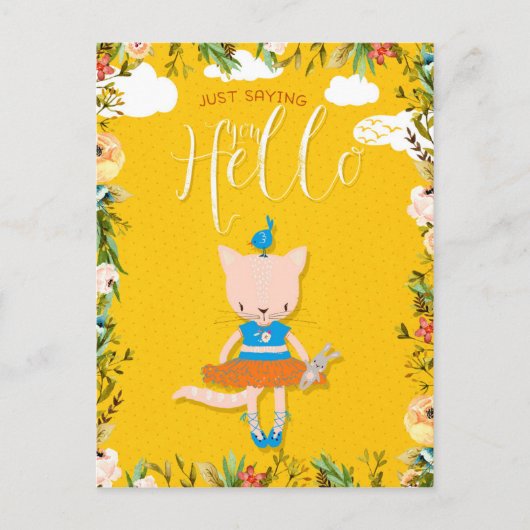 Carte Postale Mignon, Je Dis Bonjour. (Devant)