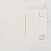 Carte Postale Mignon Lapin Blanc Crème Douce Vous Manque (Dos)