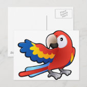 Carte Postale mignon Macaw Parrot (Devant / Derrière)