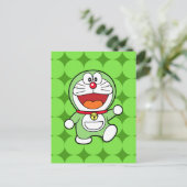 Carte Postale Mignon Mini Doraemon Vert Anime (Debout devant)
