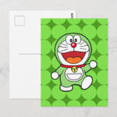 Carte Postale Mignon Mini Doraemon Vert Anime (Devant / Derrière)