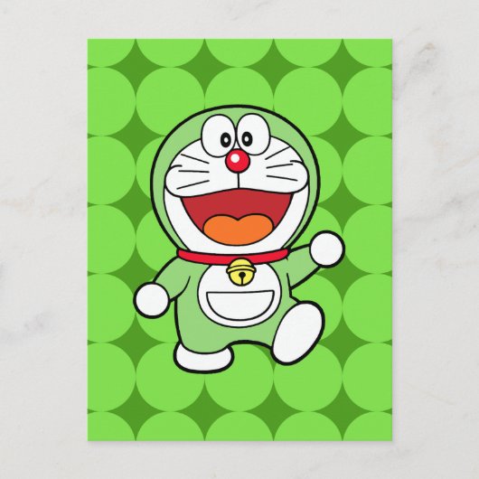 Carte Postale Mignon Mini Doraemon Vert Anime (Devant)