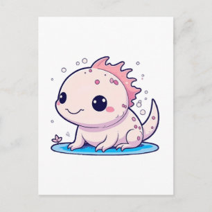 Carte Postale mignon philosophe axolotl