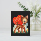Carte Postale mignon renard vintage Valentine (Debout devant)