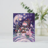 Carte Postale mignon Snowman (Debout devant)