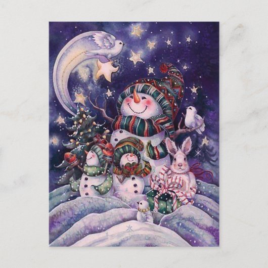 Carte Postale mignon Snowman (Devant)