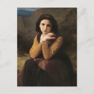 Carte Postale Mignon (Sweet Young French Girl) (par Bouguereau)