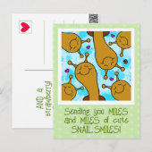 Carte Postale Mignonette Aiguille Miles De Sourires Amitié (Devant / Derrière)