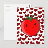 Carte Postale Mignonette Cartoon Tomato Lover (Devant / Derrière)