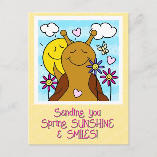 Carte Postale Mignonette Envoi Sourires Printemps | (Devant)