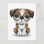 Carte Postale Mignonne Anglais Chien Chien Chien Portant des lun (Devant)