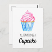 Carte Postale mignonne aquarelle tout ce dont vous avez besoin e (Devant / Derrière)