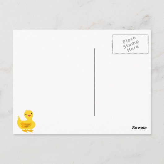 Carte postale mignonne avec canard (Dos)