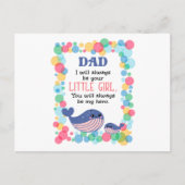 Carte Postale Mignonne Baleine Papa Je Serai Toujours Votre Peti (Devant)