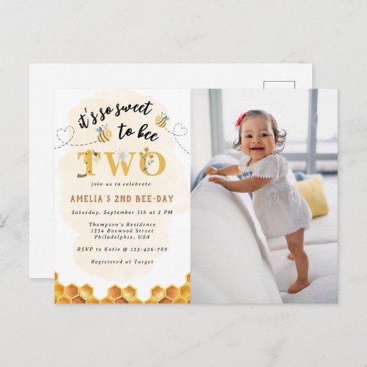 Carte Postale Mignonne C'est tellement doux d'être deux Annivers (Devant / Derrière)