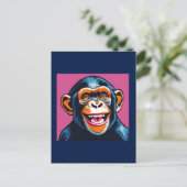 Carte Postale Mignonne Chimpanzée rit (Debout devant)