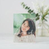 Carte Postale Mignonne classe de 2025 photo de graduation (Debout devant)