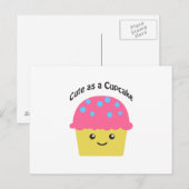 Carte Postale Mignonne comme un gâteau de cupcake (Devant / Derrière)
