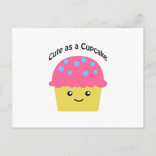 Carte Postale Mignonne comme un gâteau de cupcake (Devant)