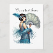 Carte Postale Mignonne dame ajouter du texte (Devant)