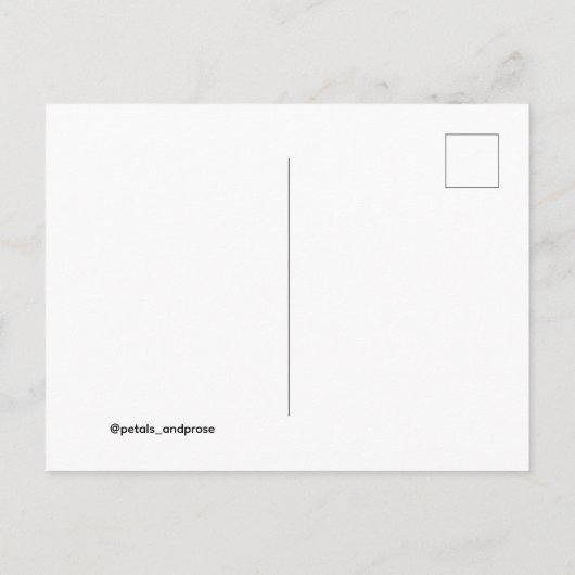 Carte postale mignonne et esthétique modifiable (Dos)