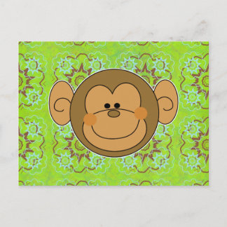 Carte Postale Mignonne face de singe idiot