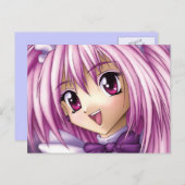 Carte Postale Mignonne fille Anime (Devant / Derrière)
