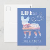 Carte Postale Mignonne French Bulldog Nouvelle Adr (Devant / Derrière)