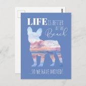 Carte Postale Mignonne French Bulldog Nouvelle Adr (Devant / Derrière)