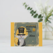 Carte Postale Mignonne Gnome Gold Bonne année 2025 (Debout devant)