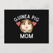 Carte Postale Mignonne Guinée Cochon Maman Amour Cadeau Coeurs r (Devant)