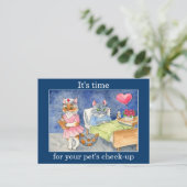 Carte Postale Mignonne infirmière de chat, rappel de rendez-vous (Debout devant)