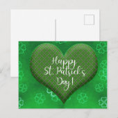 Carte Postale Mignonne Jour de la Saint Patrick Shamrock amour d (Devant / Derrière)