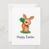 Carte postale mignonne Joyeuses Pâques de Pâques (Devant / Derrière)