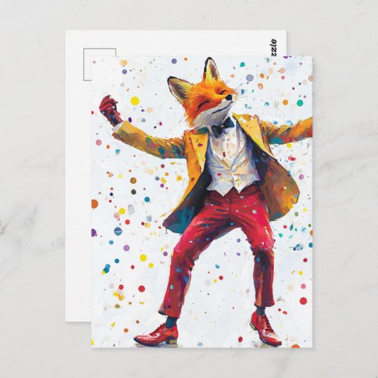 Carte Postale Mignonne M. Foxy (Devant / Derrière)