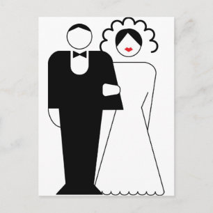 Carte Postale Mignonne mariée à être