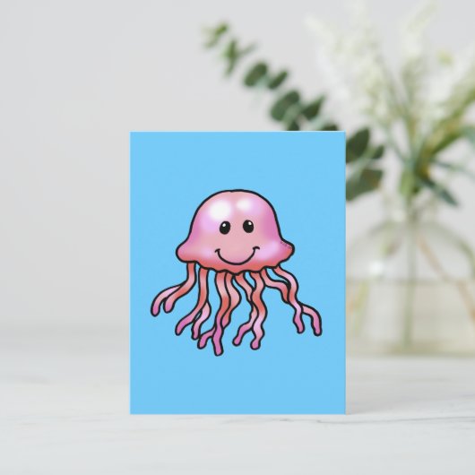 Carte Postale Mignonne méduse (Debout devant)