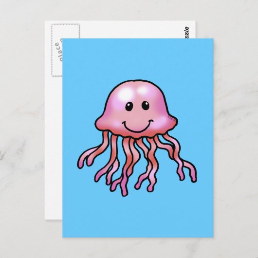 Carte Postale Mignonne méduse (Devant / Derrière)