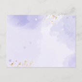 Carte Postale Mignonne Monogramme Purple Floral Mariage Enregist (Dos)