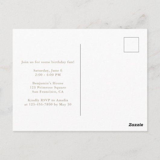 Carte Postale Mignonne N'Importe Quel Âge Aquarelle Teddy Ours F (Dos)