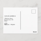 Carte Postale Mignonne Nous avons Déplacé Moderne Script manuscr (Dos)